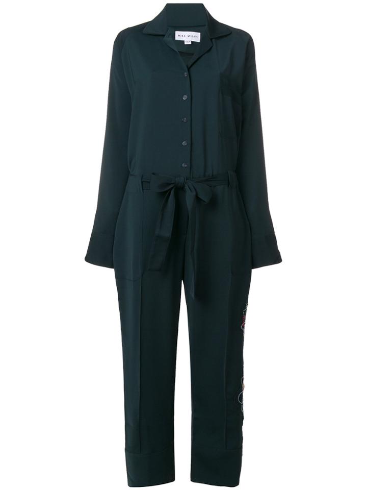 Mira Mikati Flower Patch Pyjama Jumpsuit - Green