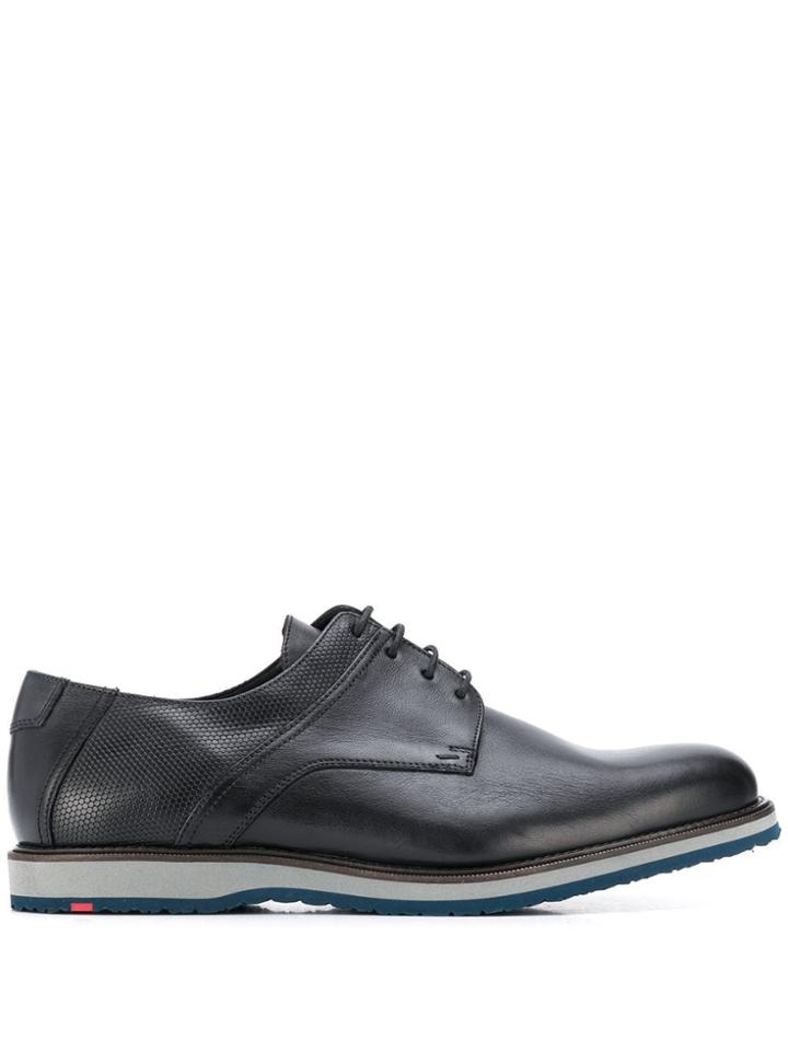 Lloyd Textured Panel Derby Shoes - Black