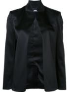 T By Alexander Wang Open Front Jacket, Women's, Size: 8, Black, Acetate/nylon/spandex/elastane