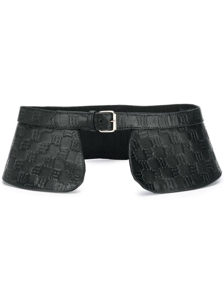 Misbhv Logo Embossed Belt - Black