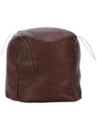 Ma+ Silver Thread Hat, Adult Unisex, Brown, Calf Leather