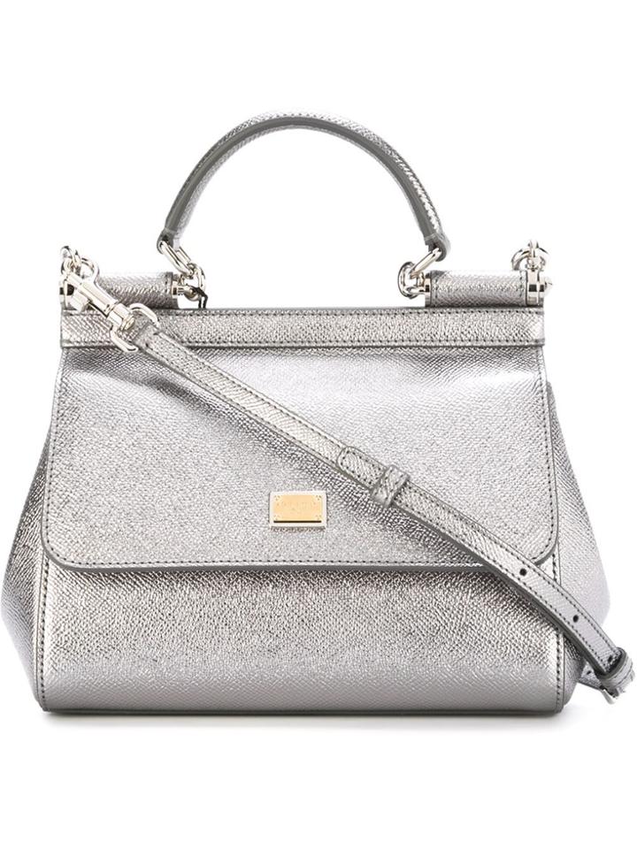 Dolce & Gabbana Mini 'sicily' Tote - Metallic