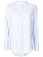 3.1 Phillip Lim Long-sleeve Pearl Embroidery Shirt - Blue