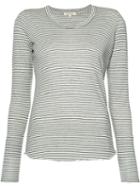 Nili Lotan Striped T-shirt, Women's, Size: Large, Black, Cotton
