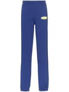 Off-white Logo Print Cotton Sweat Pants - Blue