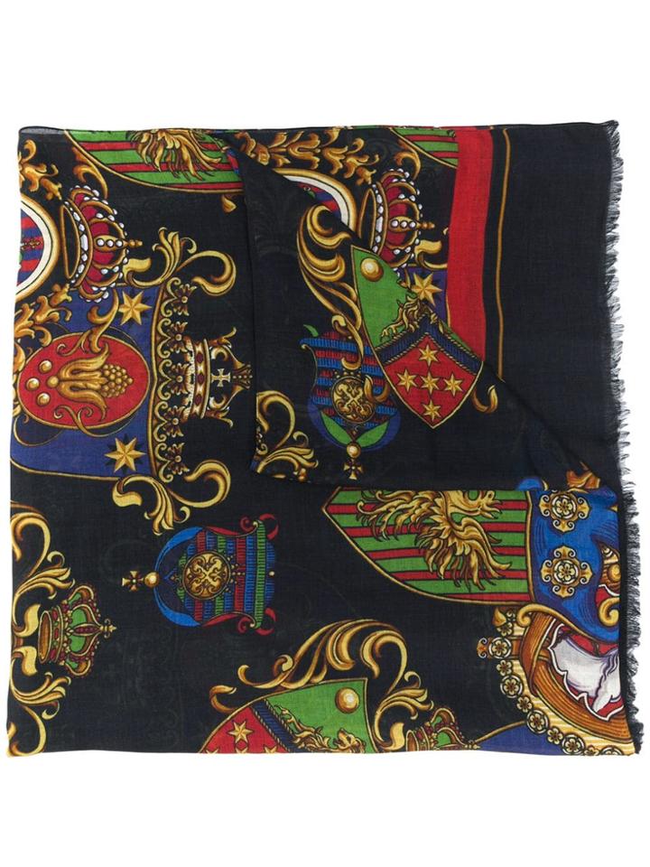 Dolce & Gabbana Baroque Pattern Scarf - Blue