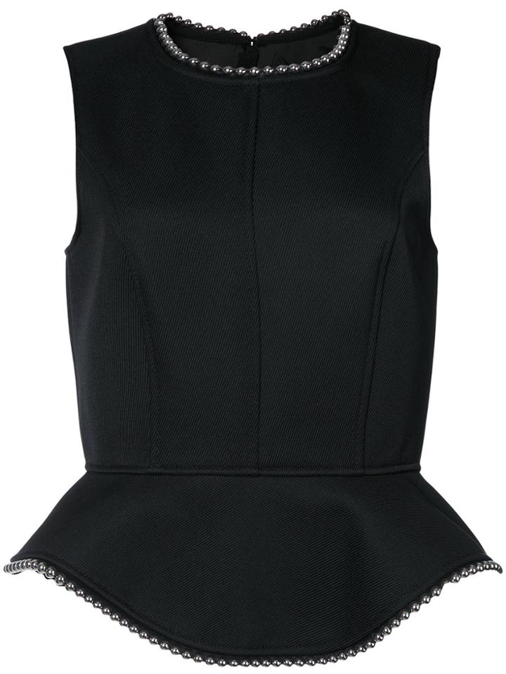 Alexander Wang Embellished Peplum Top - Black