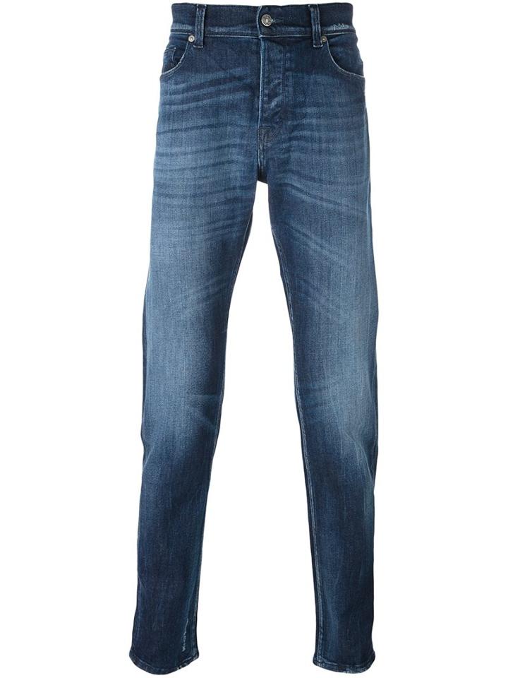 7 For All Mankind 'larry' Tapered Jeans, Men's, Size: 33, Blue, Cotton/spandex/elastane