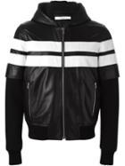 Givenchy Hooded Bomber Jacket, Men's, Size: Small, Black, Lamb Skin/viscose/cupro