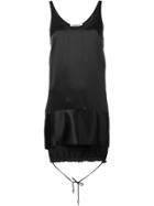 Paco Rabanne Sleeveless Drawstring Hem Dress - Black