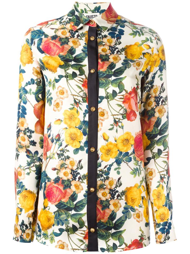 Fausto Puglisi Floral Print Shirt - White