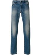 Fendi Stonewashed Jeans With Embroidery - Blue