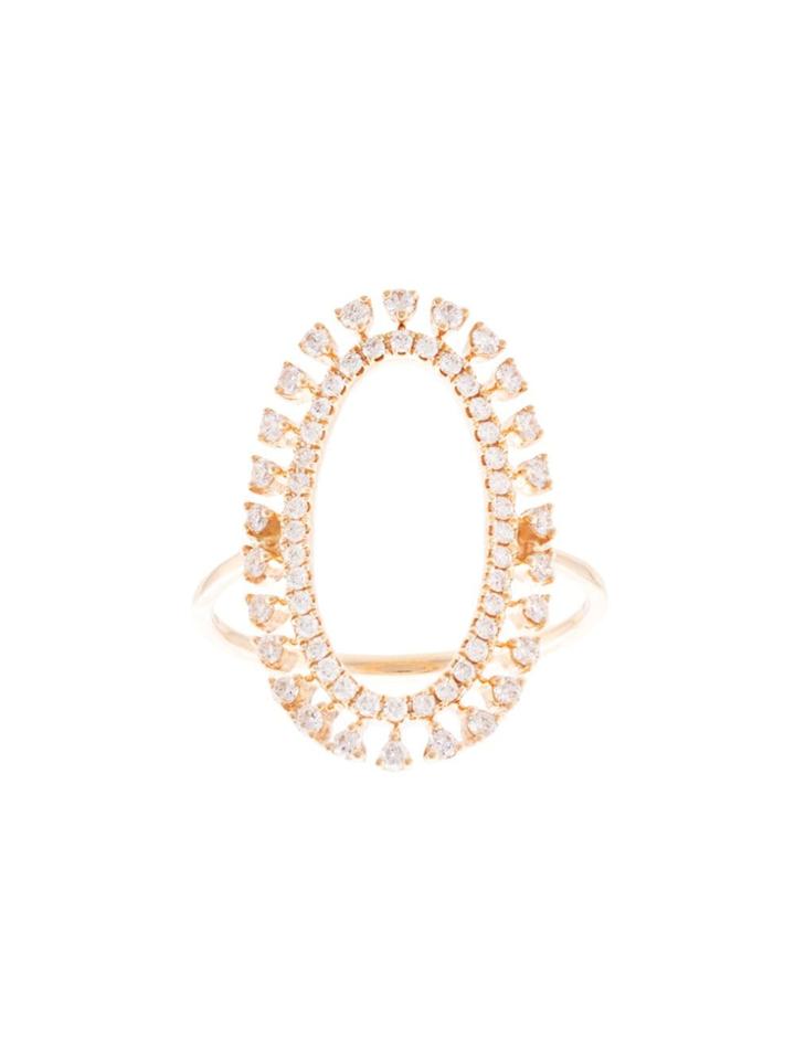 Dana Rebecca 14kt Yellow Gold Diamond Oval Ring
