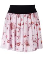 Giamba Eye Print Skirt, Women's, Size: 42, Pink/purple, Silk/polyester/cotton/spandex/elastane