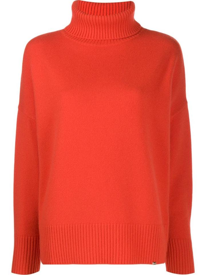 Elisabetta Franchi Fine Knit Turtle Neck - Orange