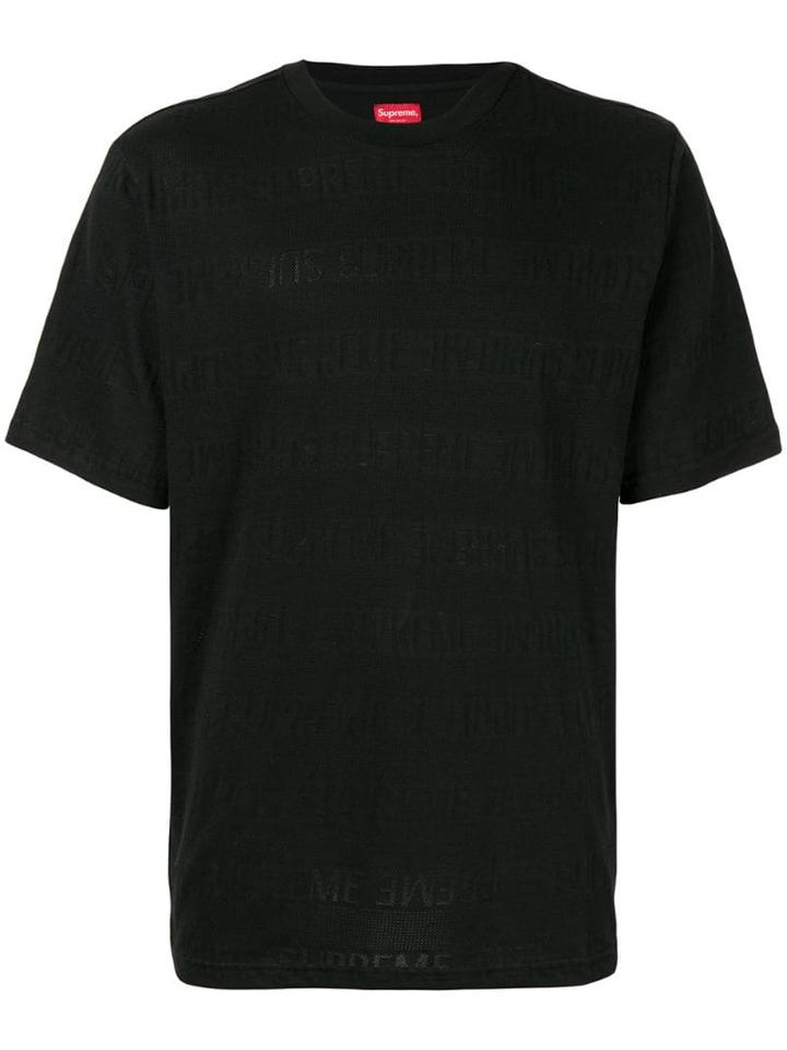 Supreme Mesh Stripe T-shirt - Black