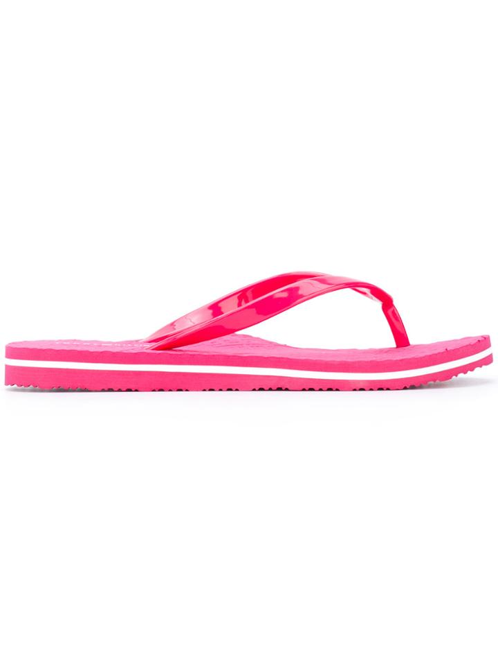 Tommy Hilfiger Logo Flip Flops - Pink & Purple