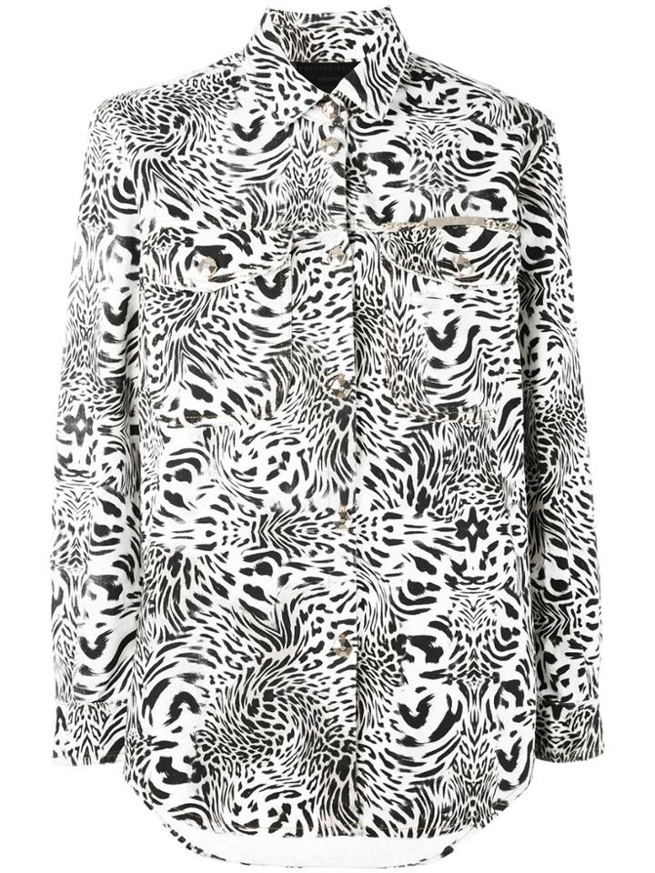 Philipp Plein Animal Print Shirt - Grey