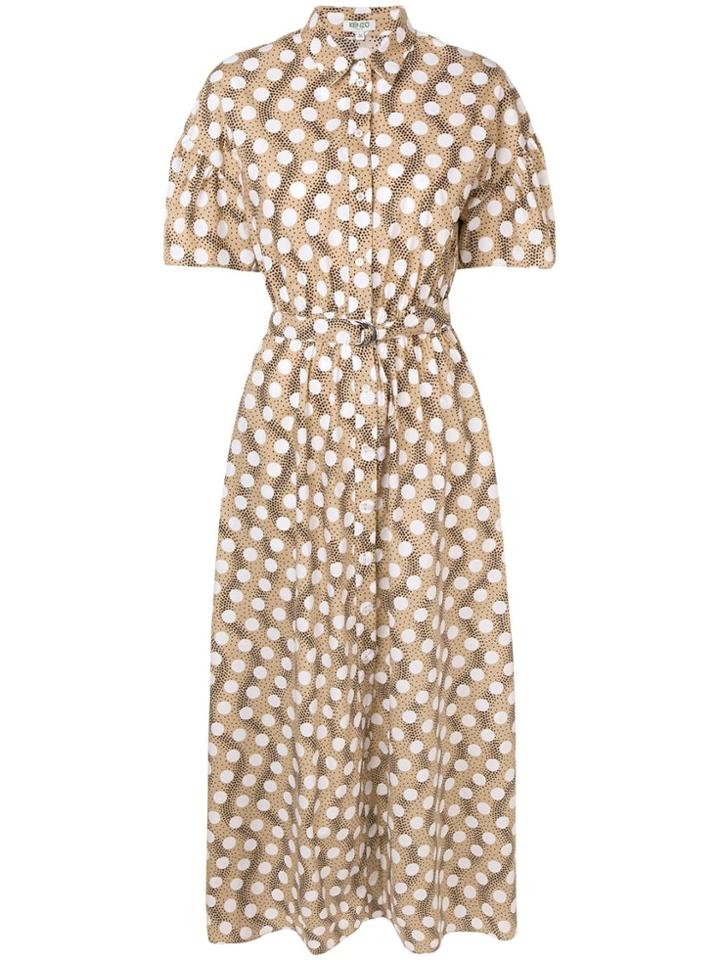 Kenzo Polka Dot Shirt Dress - Neutrals