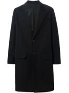 Ami Alexandre Mattiussi Single Breasted Coat, Men's, Size: Xs, Black, Cotton/spandex/elastane