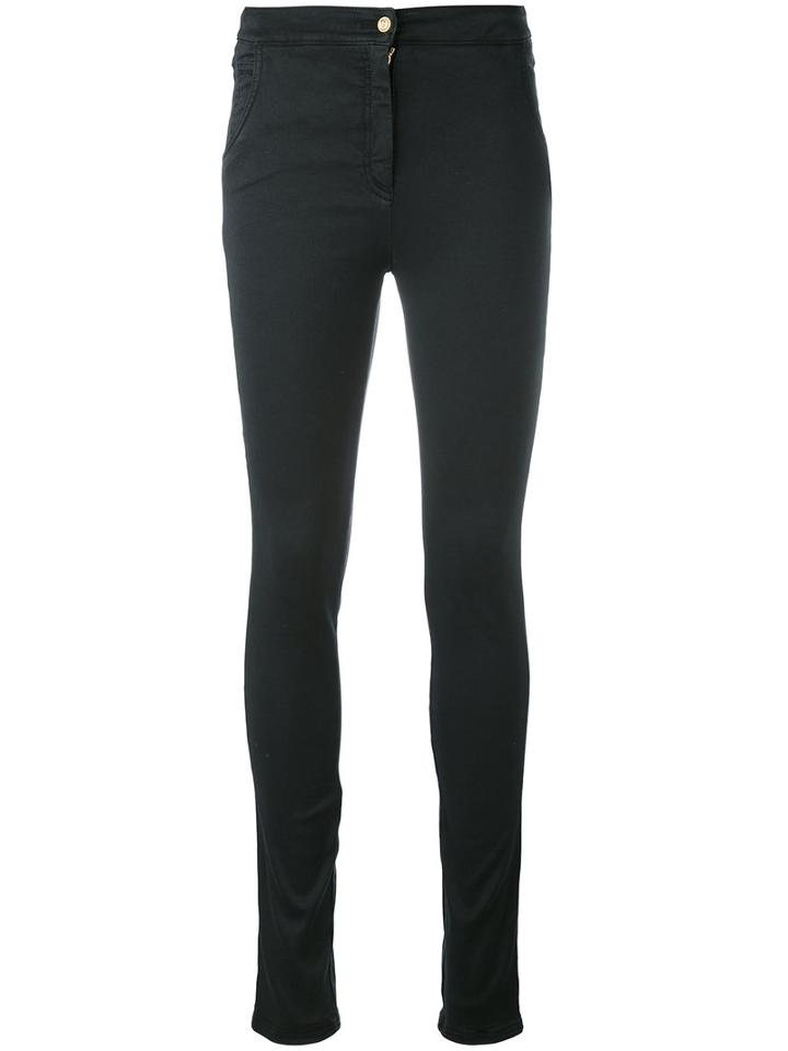 Balmain - Skinny Jeans - Women - Cotton/spandex/elastane/latex - 36, Grey, Cotton/spandex/elastane/latex