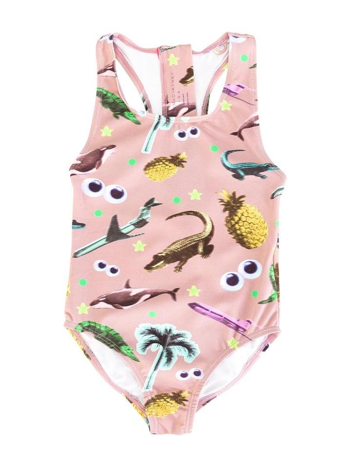 Stella Mccartney Kids Printed Swimsuit, Girl's, Size: 8 Yrs, Pink/purple