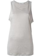Alexander Wang Scoop Neck Tank Top, Women's, Size: M, Nude/neutrals, Silk/linen/flax