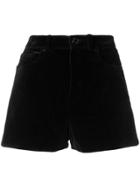 Saint Laurent Mini Cord Short Shorts - Black