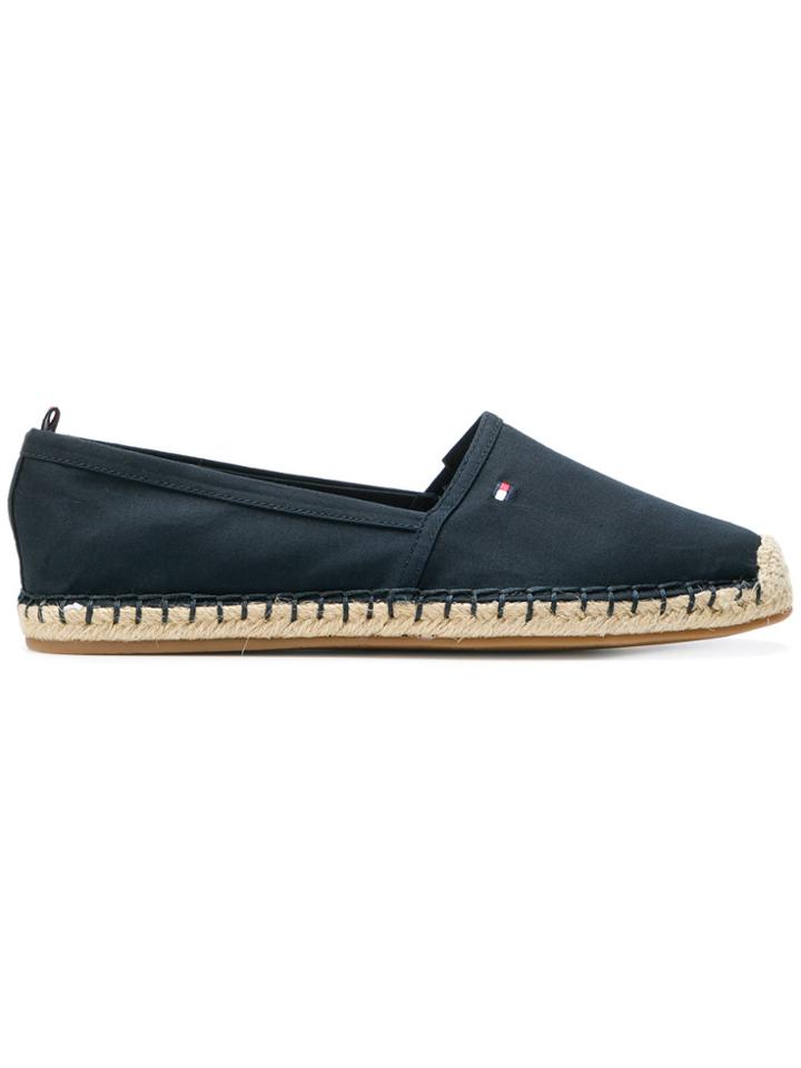 Tommy Hilfiger Logo Embroidered Espadrilles - Blue