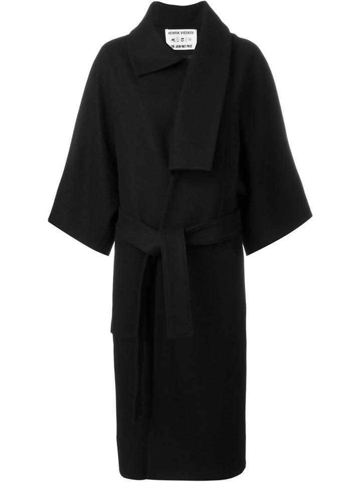 Henrik Vibskov 'cape' Coat, Women's, Size: Medium, Black, Polyester