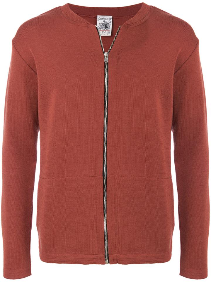 S.n.s. Herning Zipped Fitted Cardigan - Yellow & Orange