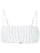 Suboo Tulum Stripe Square Bikini Top - White