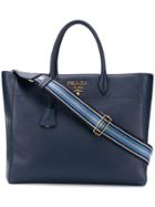 Prada Top Handles Tote Bag - Blue