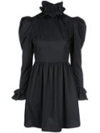 Batsheva Puff-sleeve Mini Dress - Black