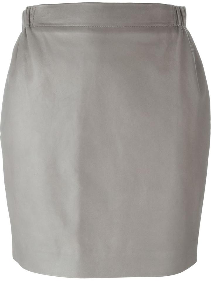 Golden Goose Deluxe Brand 'jade' Skirt, Women's, Size: Small, Grey, Viscose/sheep Skin/shearling/cupro