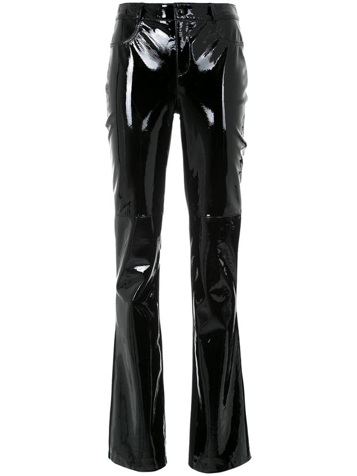 Tufi Duek Leather Panelled Trousers - Black