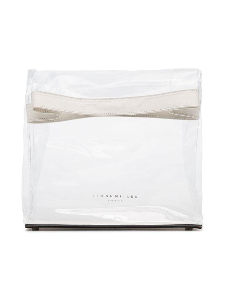 Simon Miller White And Transparent Lunchbag 30 Pvc Clutch Bag