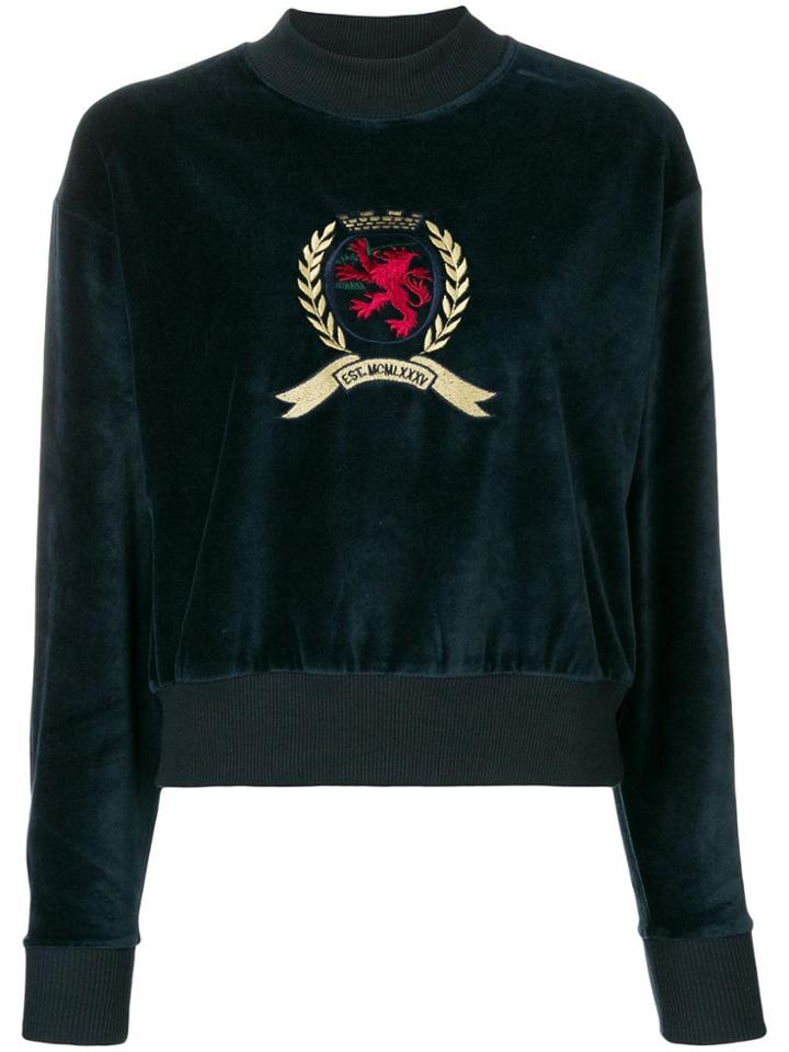 Tommy Jeans Crest Velvet Sweatshirt - Blue