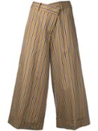 Monse - Wide Leg Trousers - Women - Cotton/tencel - 2, Brown, Cotton/tencel