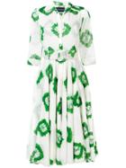 Samantha Sung Abstract Print Midi Dress - Neutrals