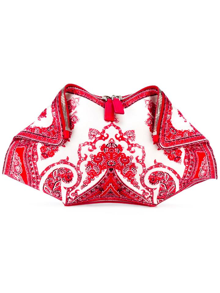 Alexander Mcqueen - Patterned Clutch Bag - Women - Leather/nylon - One Size, Women's, Red, Leather/nylon