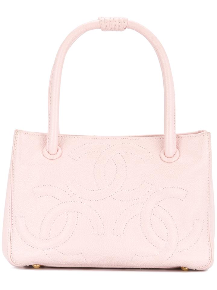 Chanel Vintage Triple Cc Logo Handbag - Pink & Purple