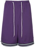 Monkey Time Contrast Border Shorts - Pink & Purple