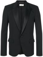 Saint Laurent - Classic Single Breasted Jacket - Men - Silk/cotton/polyester/virgin Wool - 54, Black, Silk/cotton/polyester/virgin Wool