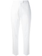 Cacharel - Cropped Trousers - Women - Cotton/spandex/elastane - 36, White, Cotton/spandex/elastane