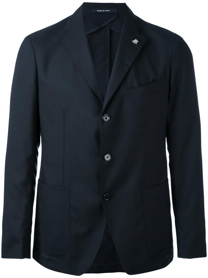 Single Breasted Jacket - Men - Cupro/virgin Wool - 48, Blue, Cupro/virgin Wool, Tagliatore