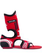 Prada Knit Sock Sandals - Red