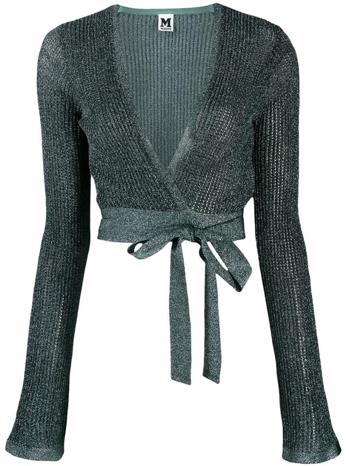 M Missoni Knit Wrap Top - Green