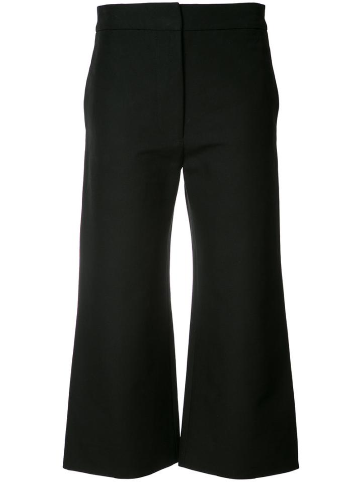 Marni - Cropped Flared Trousers - Women - Cotton - 36, Black, Cotton