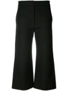 Marni - Cropped Flared Trousers - Women - Cotton - 36, Black, Cotton